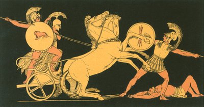 Diomed Casting His Spear Against Ares by John Flaxman